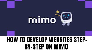 HOW TO DEVELOP WEBSITES STEP-BY-STEP ON MIMO