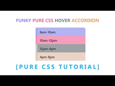 Funky Pure CSS Hover Accordion | Html Css Accordion