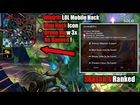 WILDRIFT LOL MOBILE HACK VIP S4 | Antiban, Map Hack, Drone View, etc.