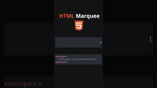 [HTML Tips] HTML Browser,  marquee tag