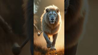 A magestic white lion transform #shorts #lion #animals #ai