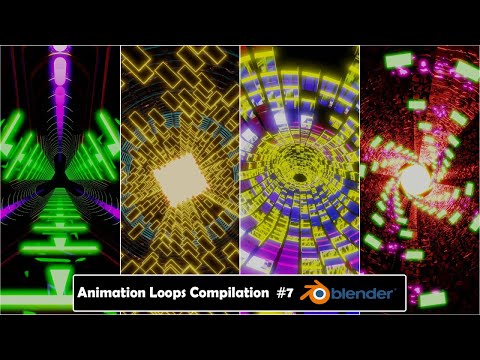VJ LOOPS - In Blender 2.9 - Seamless animation background loops