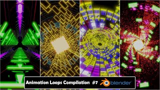 VJ LOOPS - In Blender 2.9 - Seamless animation background loops