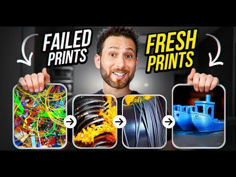 Recycling Failed 3D Prints into New Filament - Affordably! (Parts 1-6)