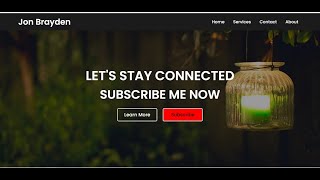 HTML and CSS Web Design Tutorial | How To Make Amazing Website |  Jon Brayden Codes