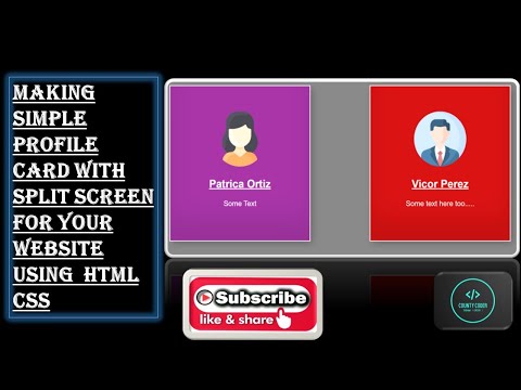 Making Simple Profile Card With Split Screen Using HTML, CSS !