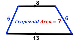 Can you find the area of the Trapezoid? | (Trapezium) | #math #maths | #geometry