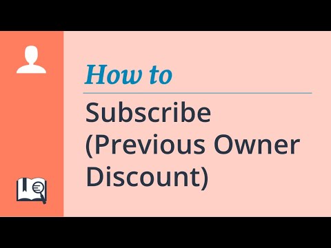 How to Subscribe (Previous Owner Discount)