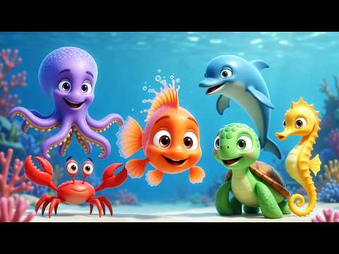 Ocean Animals Song for Kids | Learn Sea Creatures Nursery Rhyme with Fun Dances!