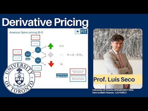 Derivative pricing - Lecture 3 APM466/MAT1856