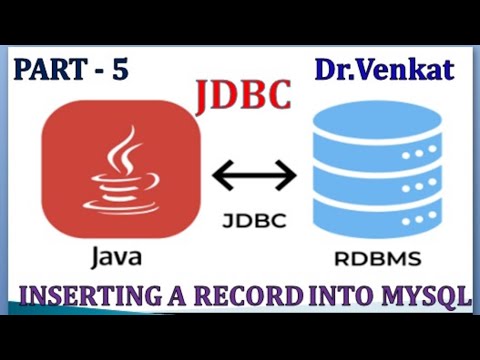 JDBC | Part 5 | Insert Record | Dr.Venkat | Telugu | MySQL | Type 4 Driver | #JAVA
