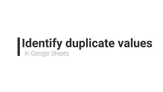 How to identify duplicate values in google sheets 2021 | AS Tech Wave |