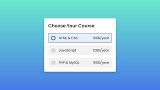 Custom Radio Button in HTML and CSS