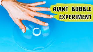Giant bubble science experiment