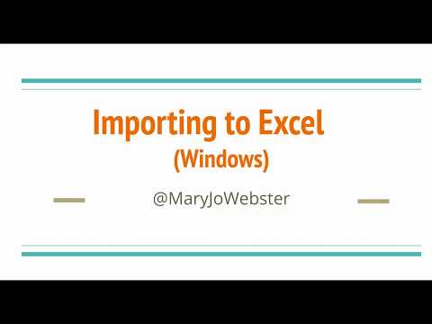 Importing to Excel