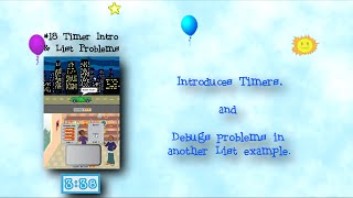 Programming 4 Kids in Scratch 2: Show #18 of 27 - Timers Introduced and Shopping Bag List Problems