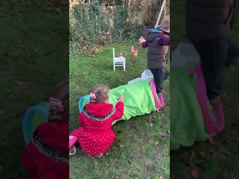 Outdoor Obstacle Course for Kids. Fun activities for kids in the garden!