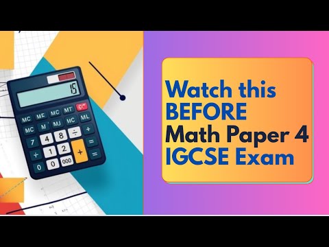 IMPORTANT REVISION TOPICS | IGCSE MATHS PAPER 4 2025