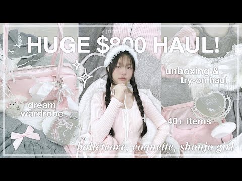 $800 HUGE try-on haul! 🎀 (40+ items) | Lewkin, Jeulia, Fanci.me, Taobao, & Temu | jorginakei