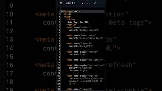 Meta Tags in HTML #metatags #html #beginners #coding