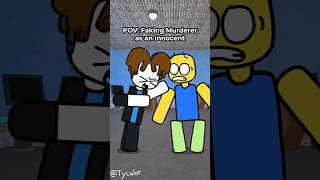 when you fake murderer in mm2 #shorts #roblox #funny #animation