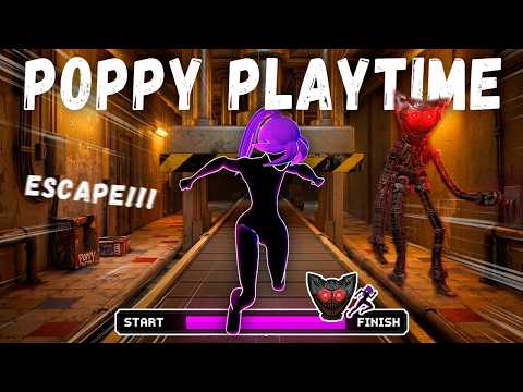 POPPY PLAYTIME FACTORY ESCAPE! Immersive Interactive Warm Up | HUGGY 🤖 is chasing you! | Viral Game