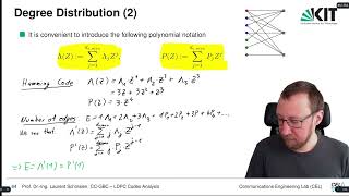 Lecture "Channel Coding: Graph-based Codes", Chapter 4, Vid. 4, "Irregular LDPC Codes"