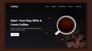 Responsive Coffee Shop Website Design | Pure HTML & CSS Tutorial