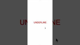 Link underline animation with 4 lines of CSS #shorts