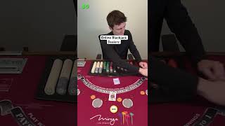 Online Blackjack Dealers be like… 👀 #Blackjack #Casino #Betting