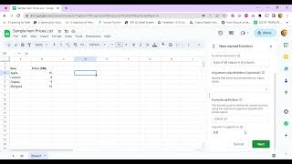 Create & Use Named Functions in Sheet (Google Sheets)