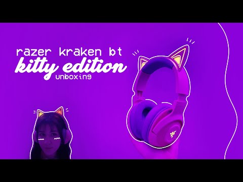 razer kraken bt kitty edition bluetooth headset 🌸 // unboxing and review