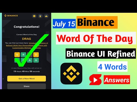 Binance Word Of The Day Answer Today || Binance UI Refined WOTD Answers 