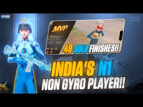 INDIA’S N1 NON GYRO PLAYER!! | BACK TO BACK 40 KILLS IN CONQUEROR LOBBY | BGMI