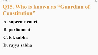 "Judicial Process" Practice test Part-4