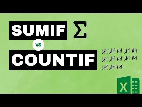 SUMIF and COUNTIF - Excel Functions