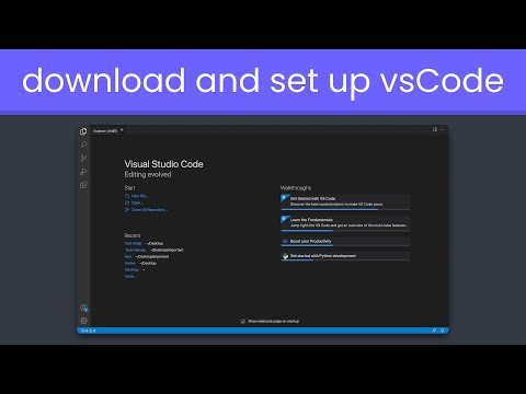 Download And Set-Up VScode | learnWeb pt.1
