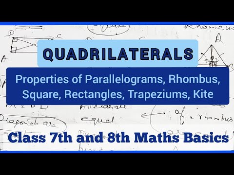 🟦 Learning Quadrilaterals - Properties of Parallelograms, Rectangles, Squares, Rhombus, Trapezium 🟦