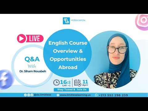 English Course overview w/ Dr. Siham Rouabeh