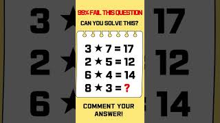 99% Fail This Math Quiz! Can You Solve It? #mathchallenge #mathquiz  #mathstricks #brainteaser