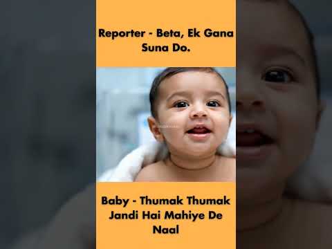 Reporter Baby Interview | Funny Baby Savage Replies 😂 | Baby Sings Viral Song Thumak Thumak 2025