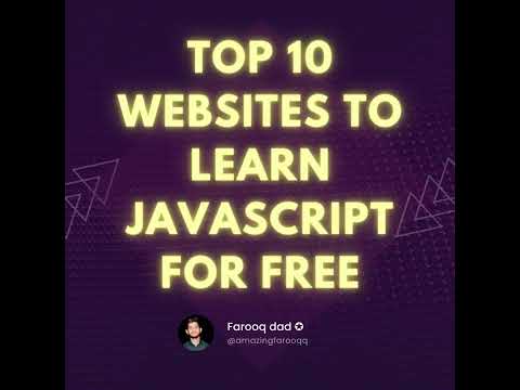Top 10 websites to learn JavaScript for free - @farooqdadai