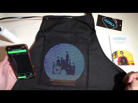 Wetalk Smart LED Apron Make Lunch Great with Customizable Screen Apron for Gift/Home Party