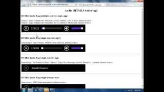 HTML Audio (HTML5 audio tag)