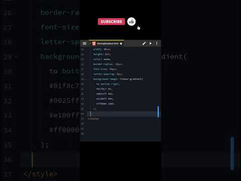 Moving Gradient | HTML & CSS  #shorts