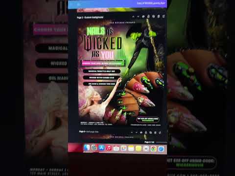 I don’t think she’ll be mad 😅 wanna edit this fun promo flyer? #canva #wicked #elphaba #glinda