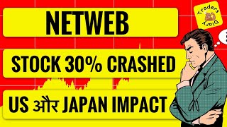 netweb technologies share news | stock crashed 30% 📉 US और Japan A.I stock impact 