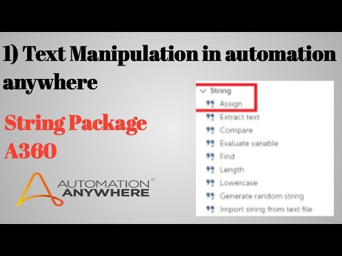 Text Manipulation in Automation Anywhere:A Complete Guide #stringmanipulation #string #package #a360