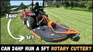Can A 25HP Tractor Run A 5FT Rotary Cutter? Full Test!
