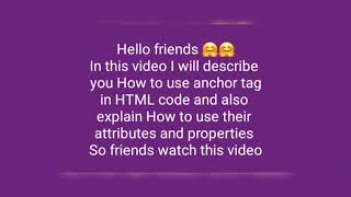 HTML part 5 | How to use anchor tag and also use their attributes and properties ||  Anchor tag